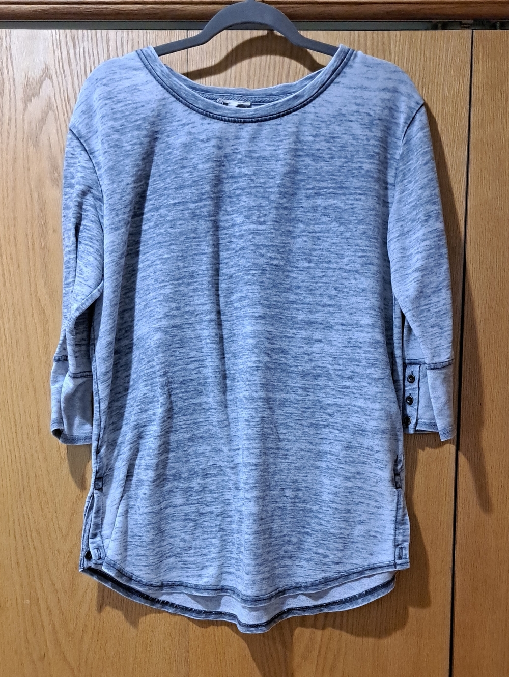 Jane and Delancey Heather Gray Scoop Neck Top